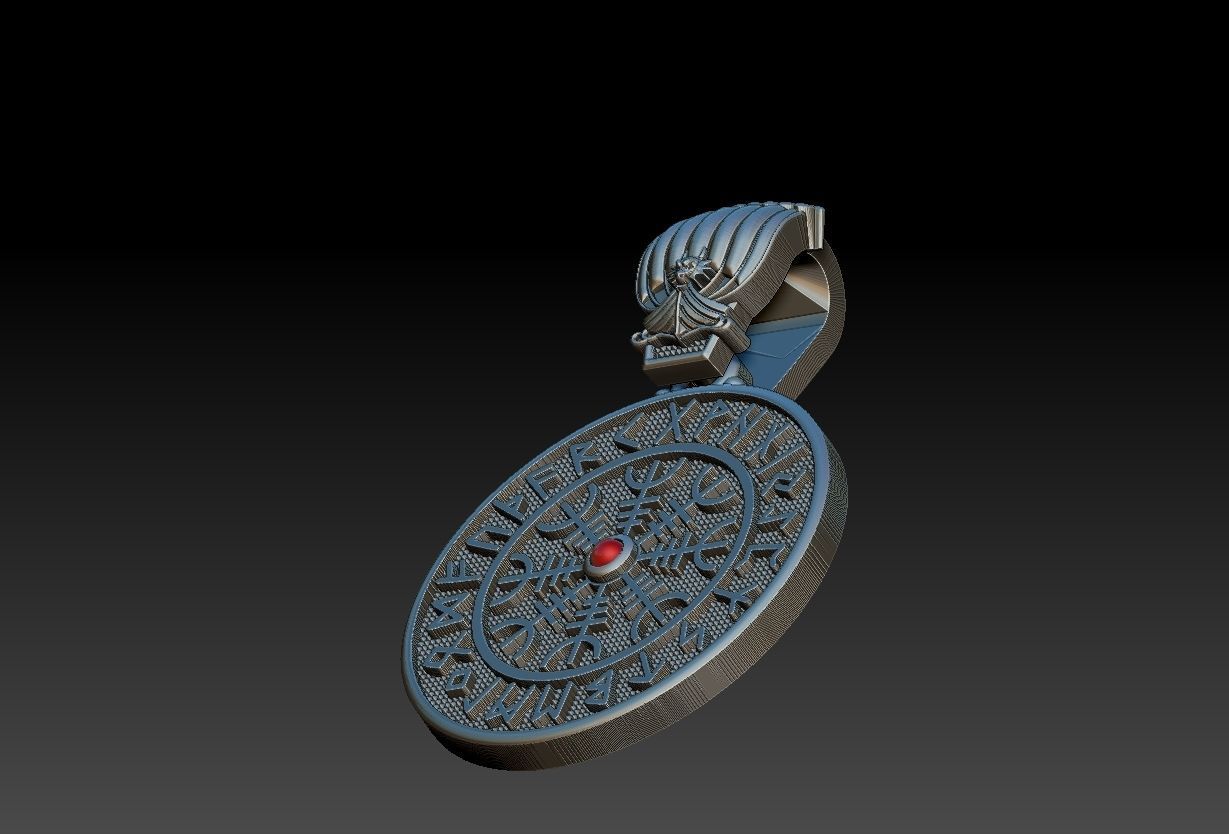 Vegvisir Viking Compass Bussola 3D print model_9