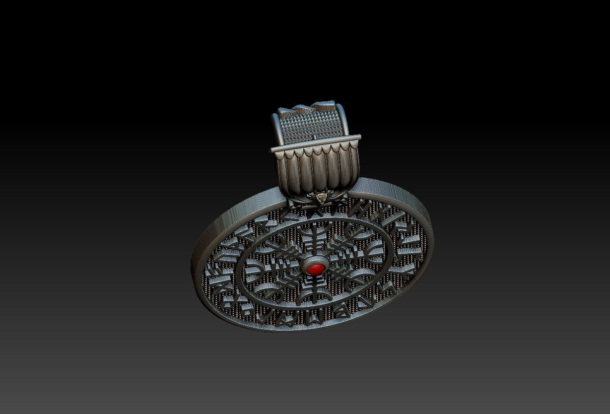 Vegvisir Viking Compass Bussola 3D print model_13