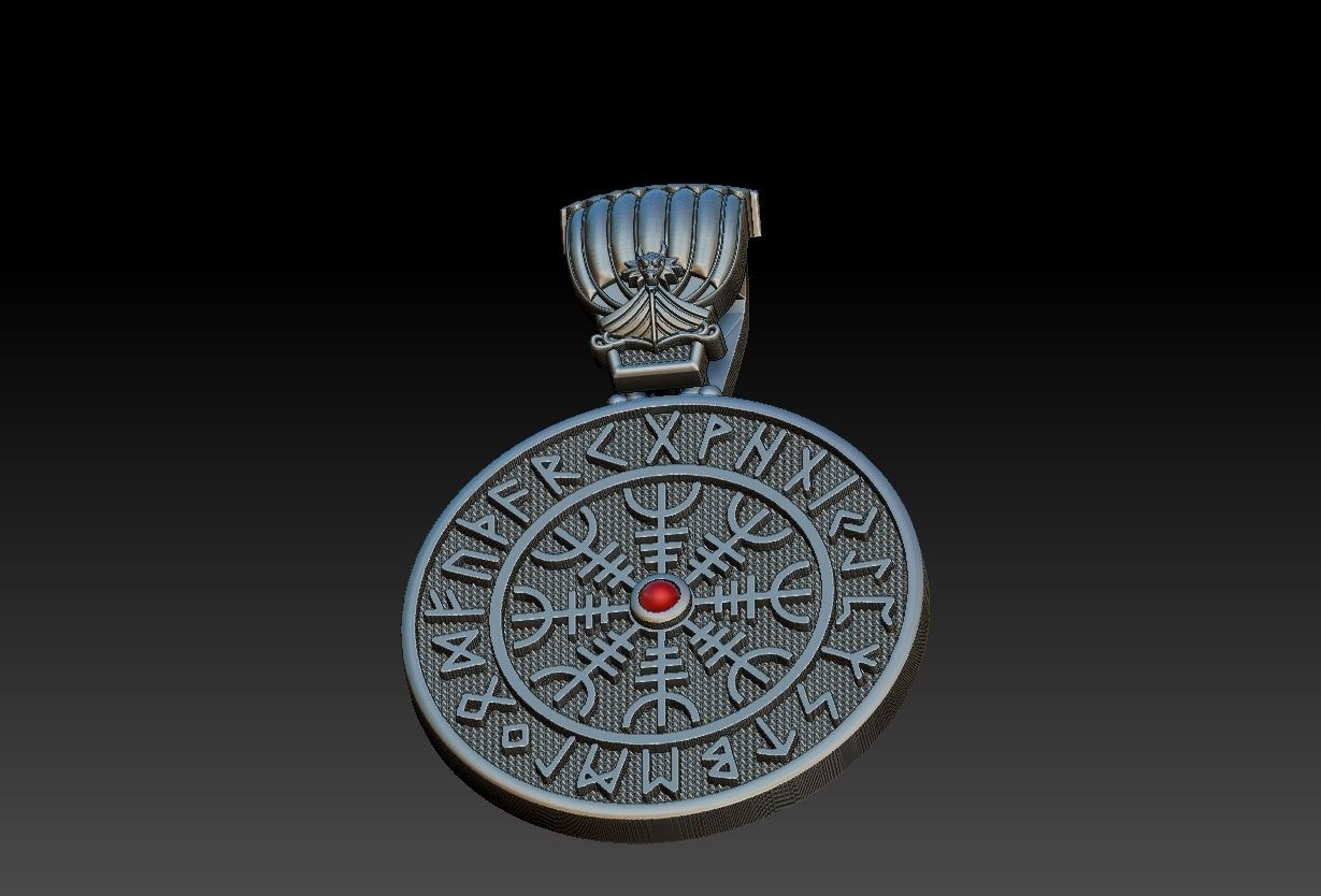 Vegvisir Viking Compass Bussola 3D print model_8
