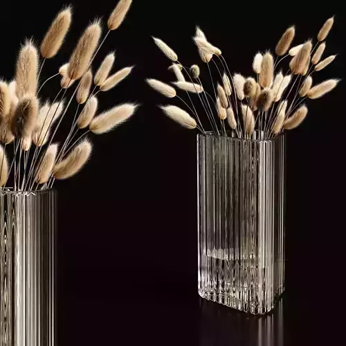 Lagurus in crystal 3D model