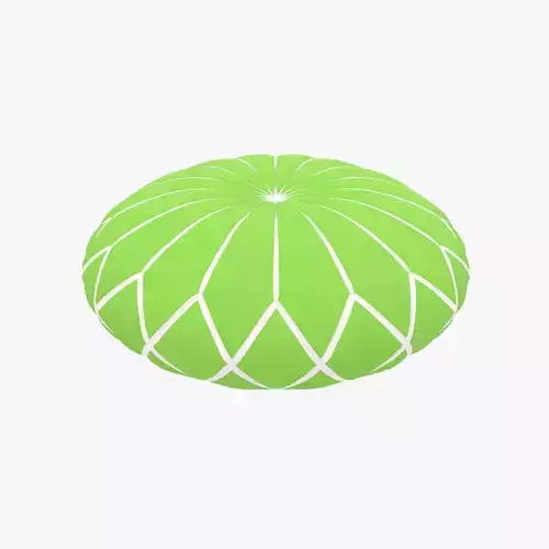 Round decorative green pillow