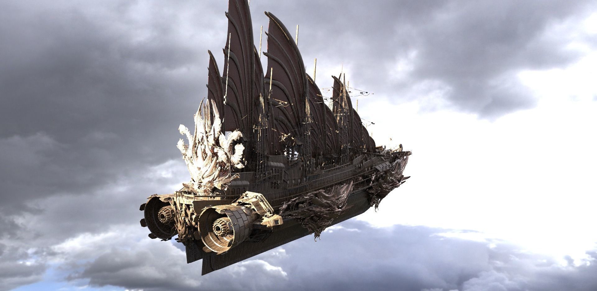 Dark Brotherhood Airship 3D model_2