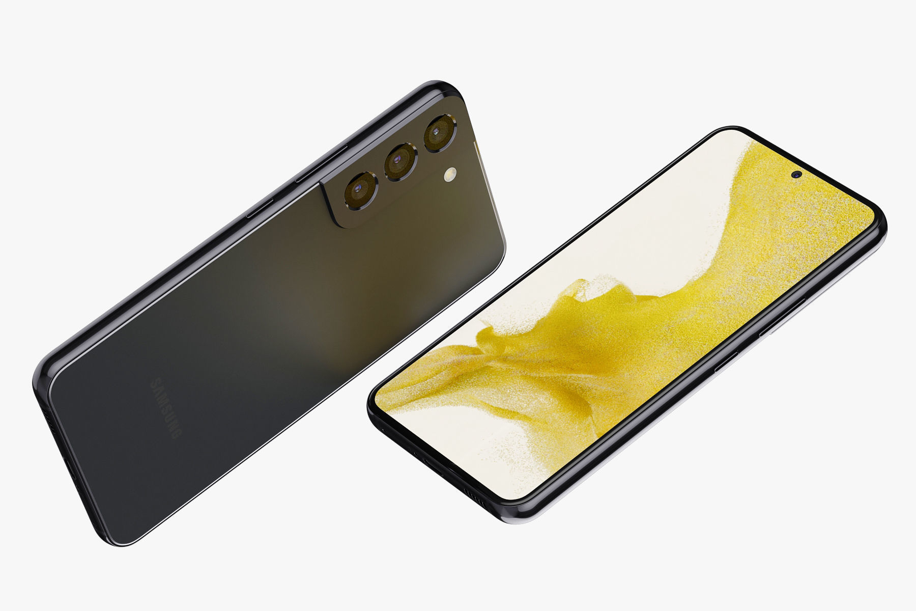 Samsung Galaxy S22 black 3D model_5