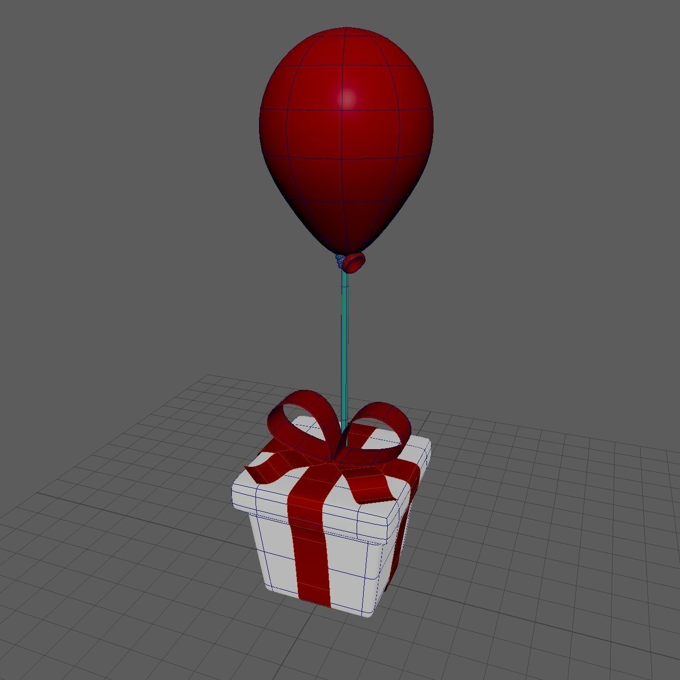 Animal Crossing Balloon Present Low-poly 3D model_1