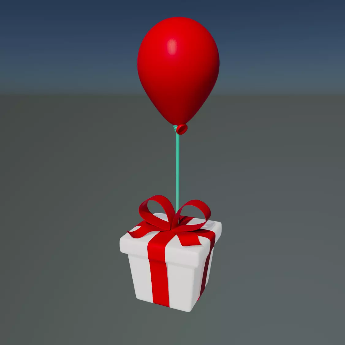 Animal Crossing Balloon Present Low-poly 3D model_0