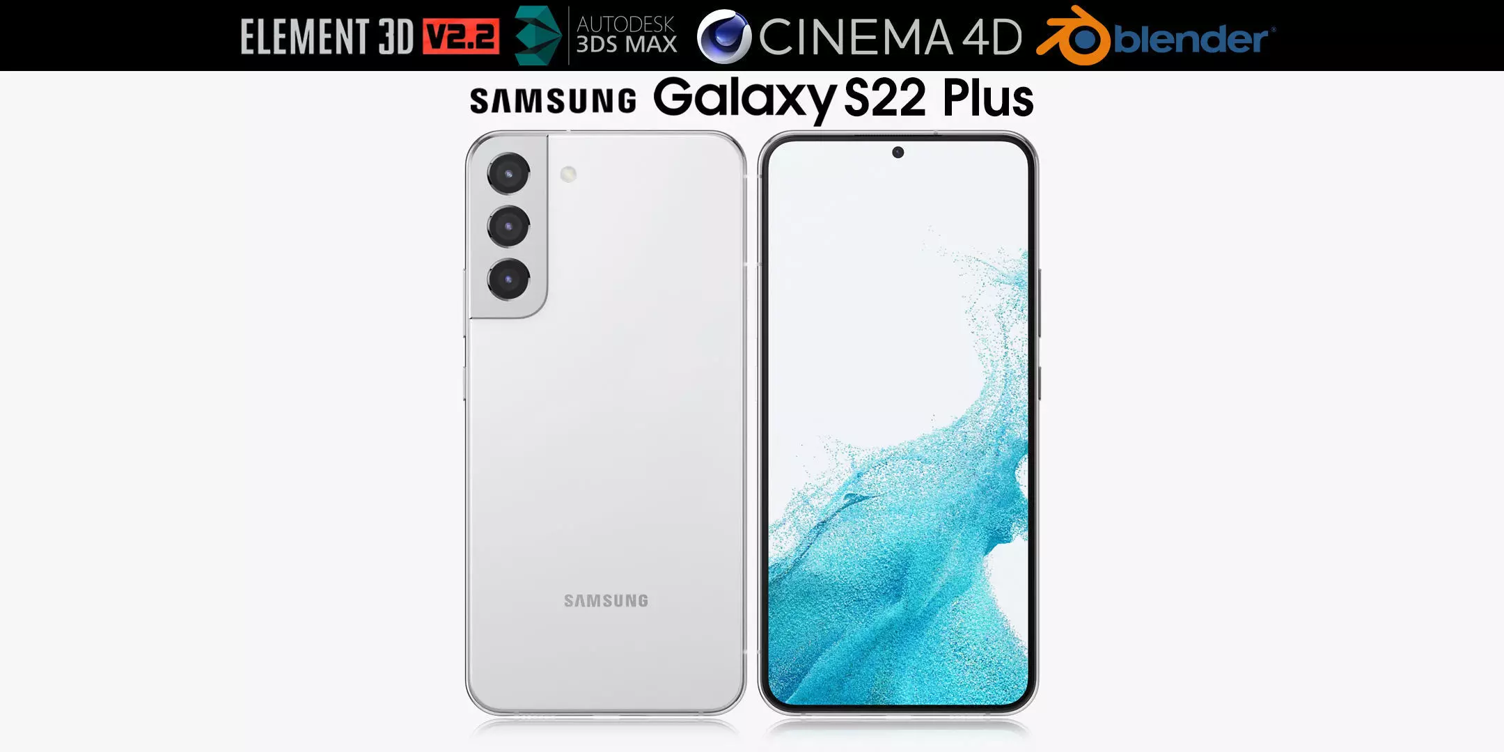 Samsung Galaxy S22 Plus white 3D model