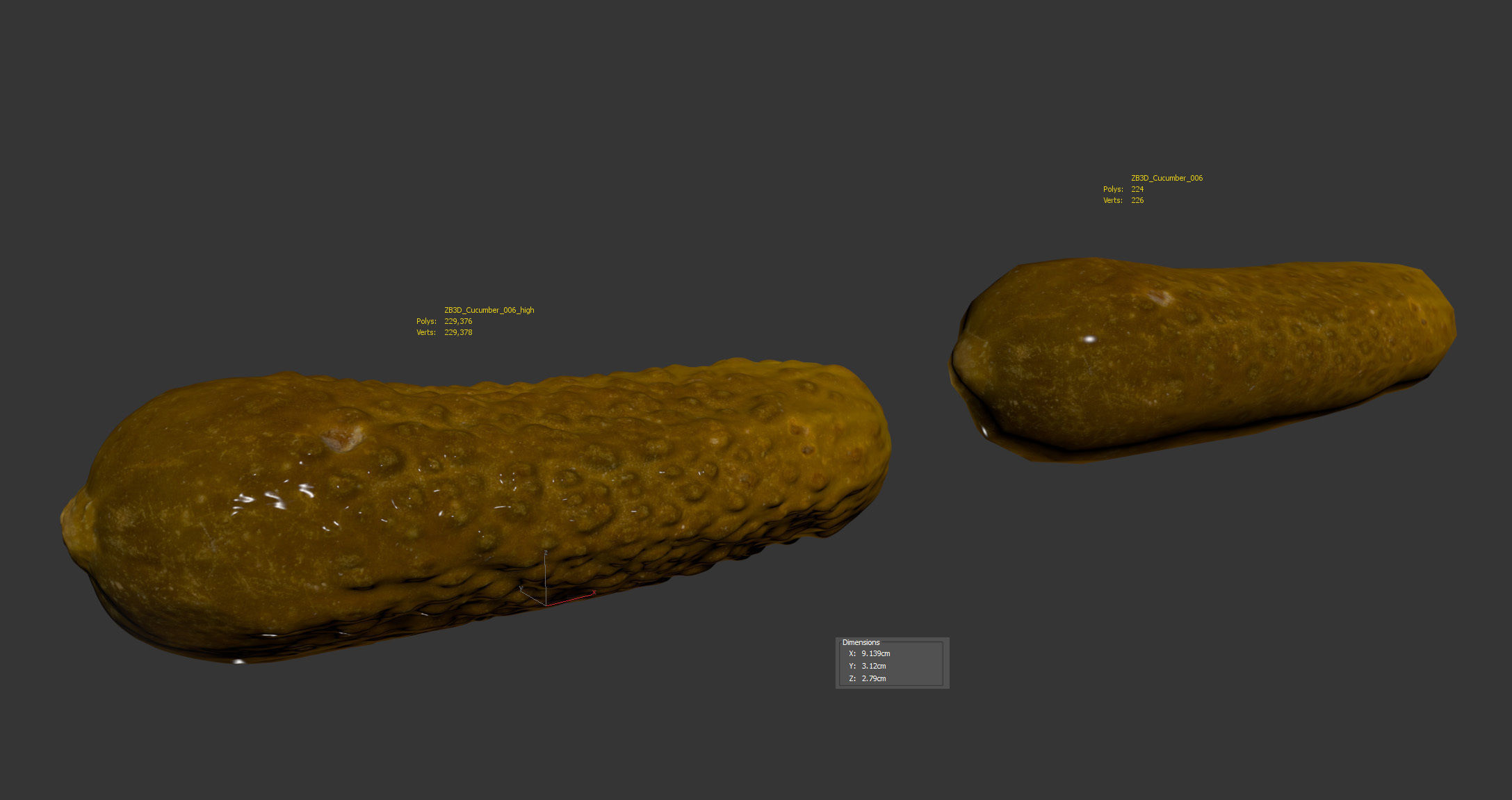 Cucumber 3D model_8