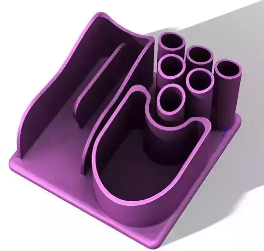 Worlds Best Little Desk Organizer -  for EASY 3D Printing 3D print model