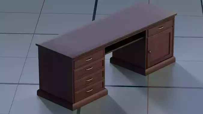 Wood table 3D Model  PBR