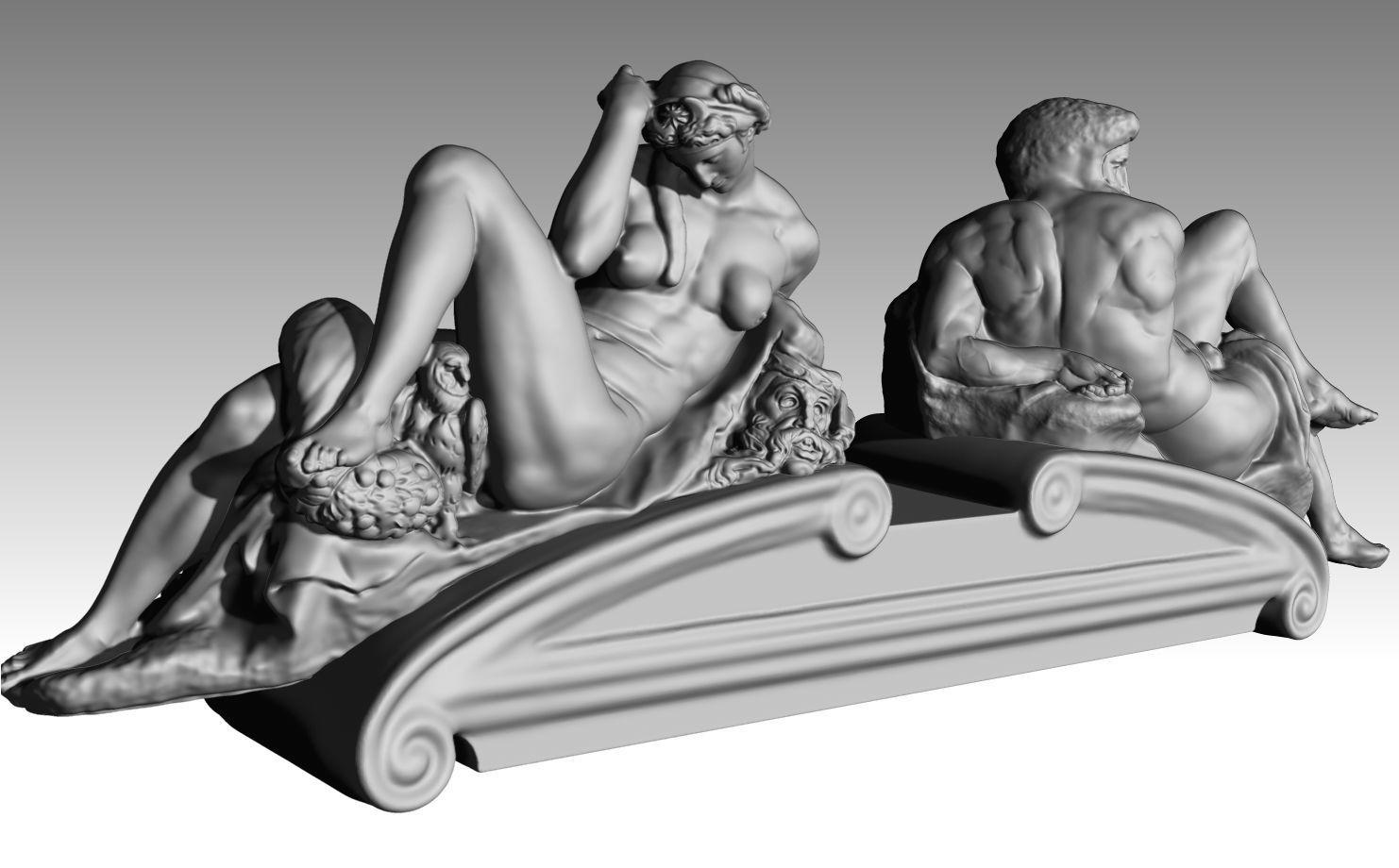 day and night by michelangelo  buonarroti 3D print model_5