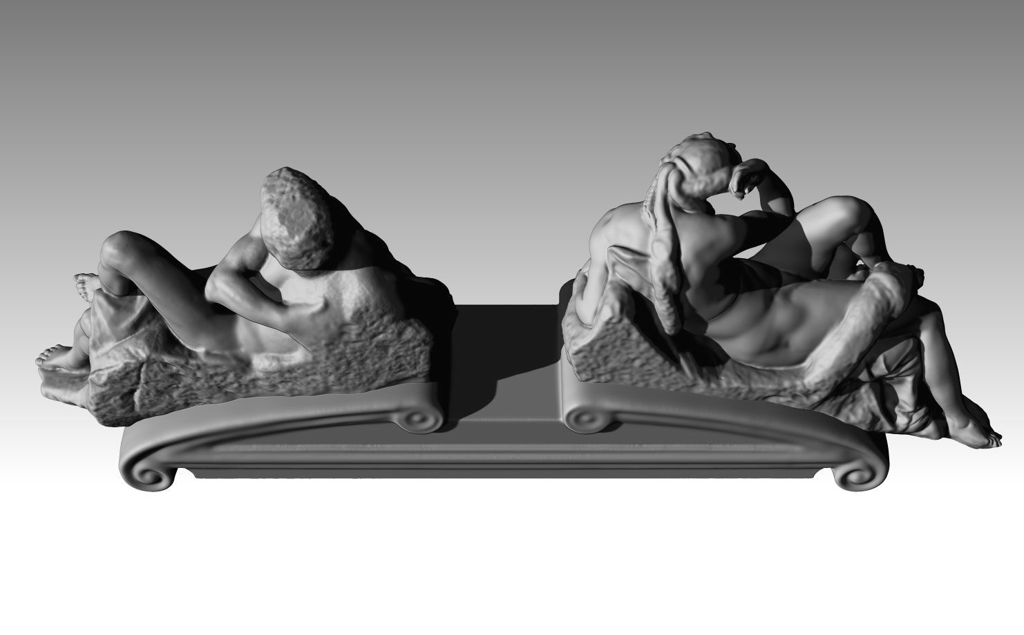 day and night by michelangelo  buonarroti 3D print model_4