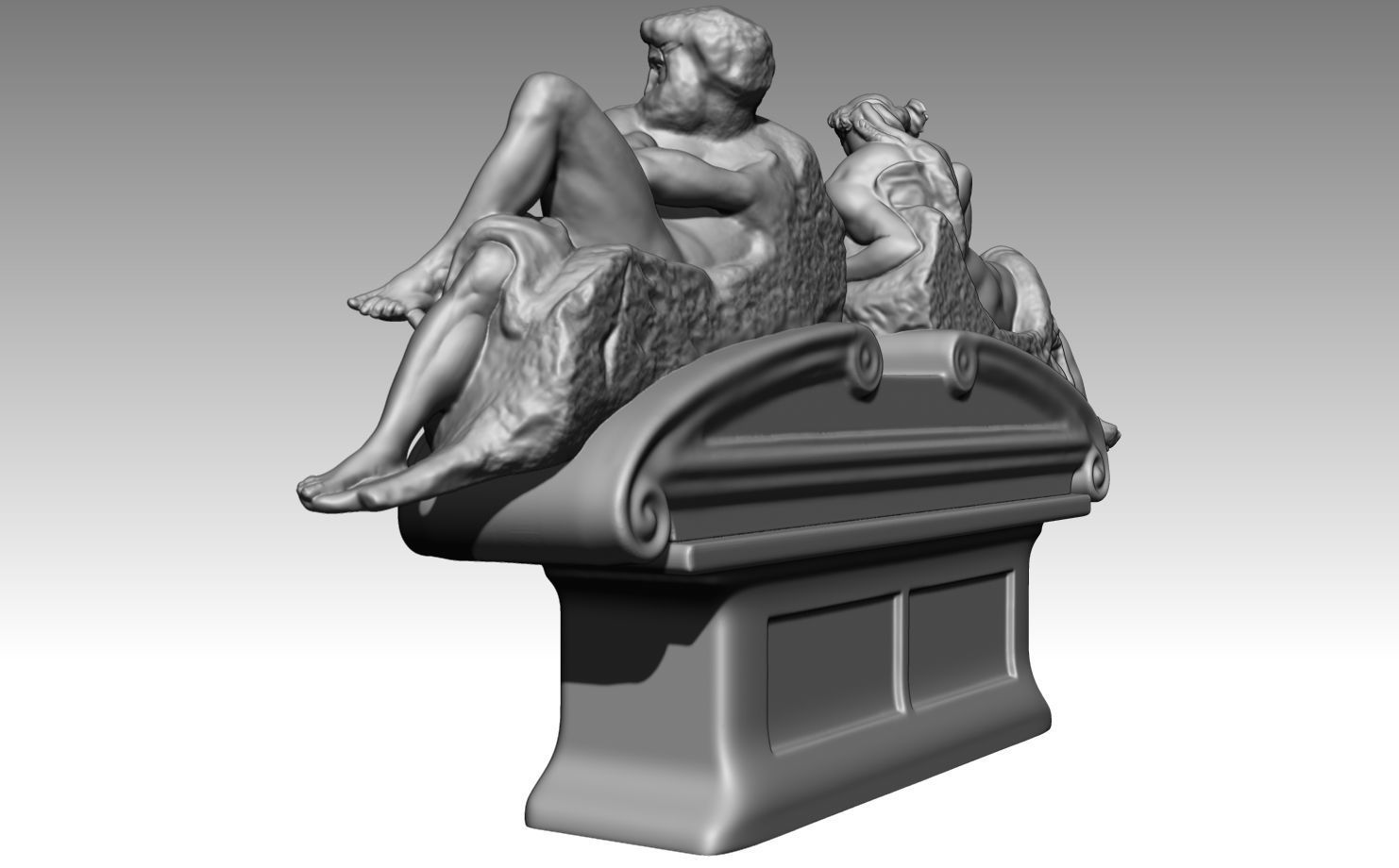 day and night by michelangelo  buonarroti 3D print model_7