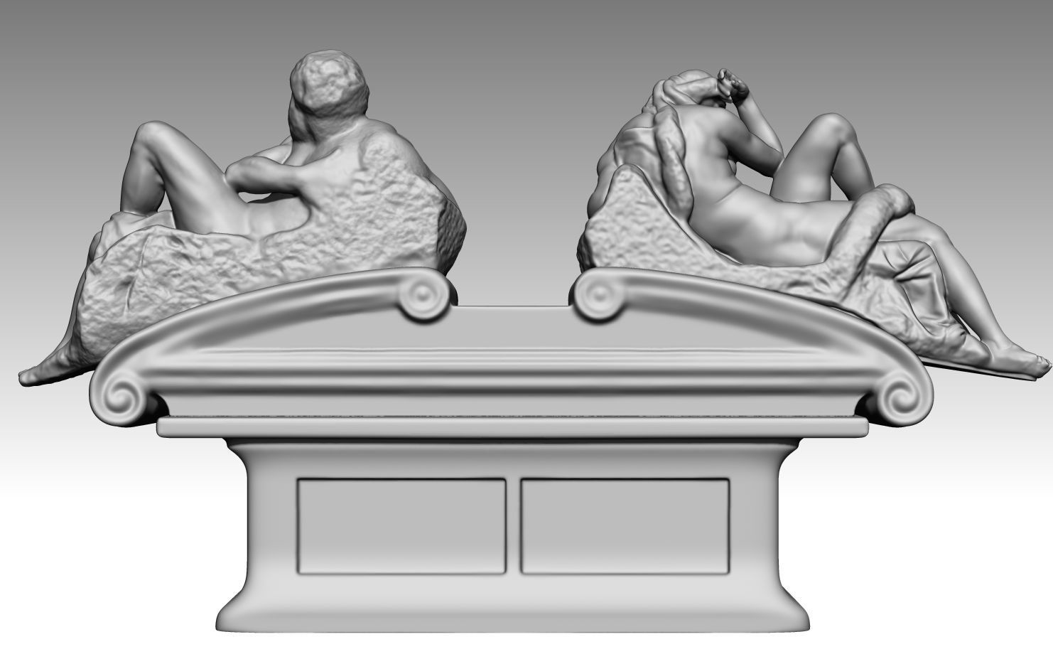 day and night by michelangelo  buonarroti 3D print model_8