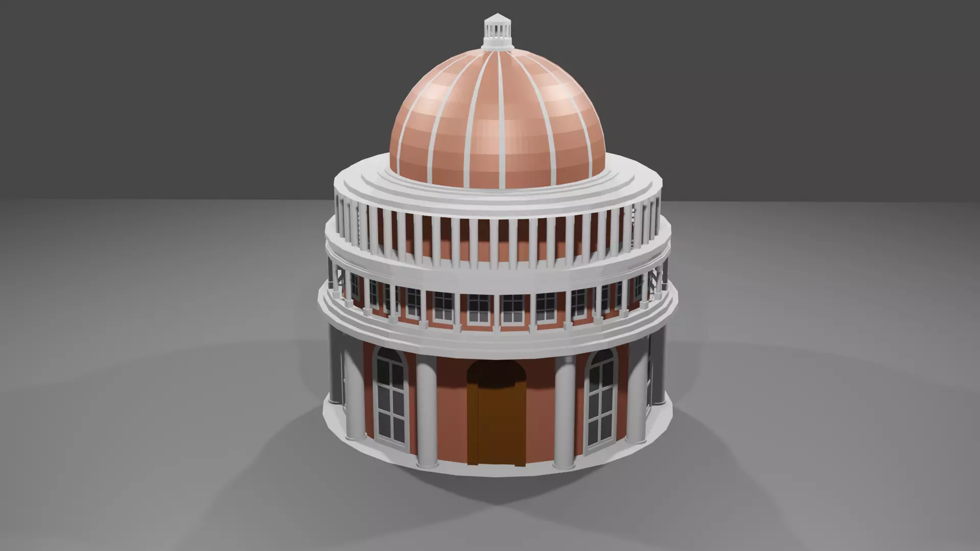 Library Building Free low-poly 3D model