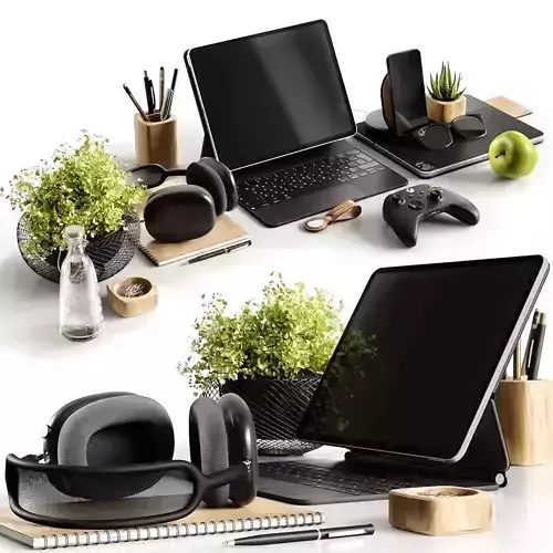 Workspace green apple 3D model