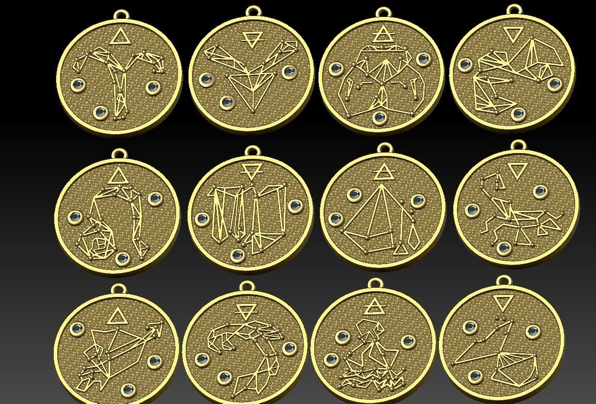 Zodiac Constellation  3D print model_16