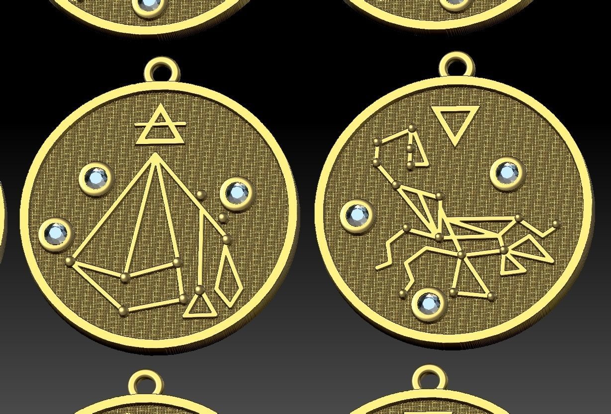 Zodiac Constellation  3D print model_11