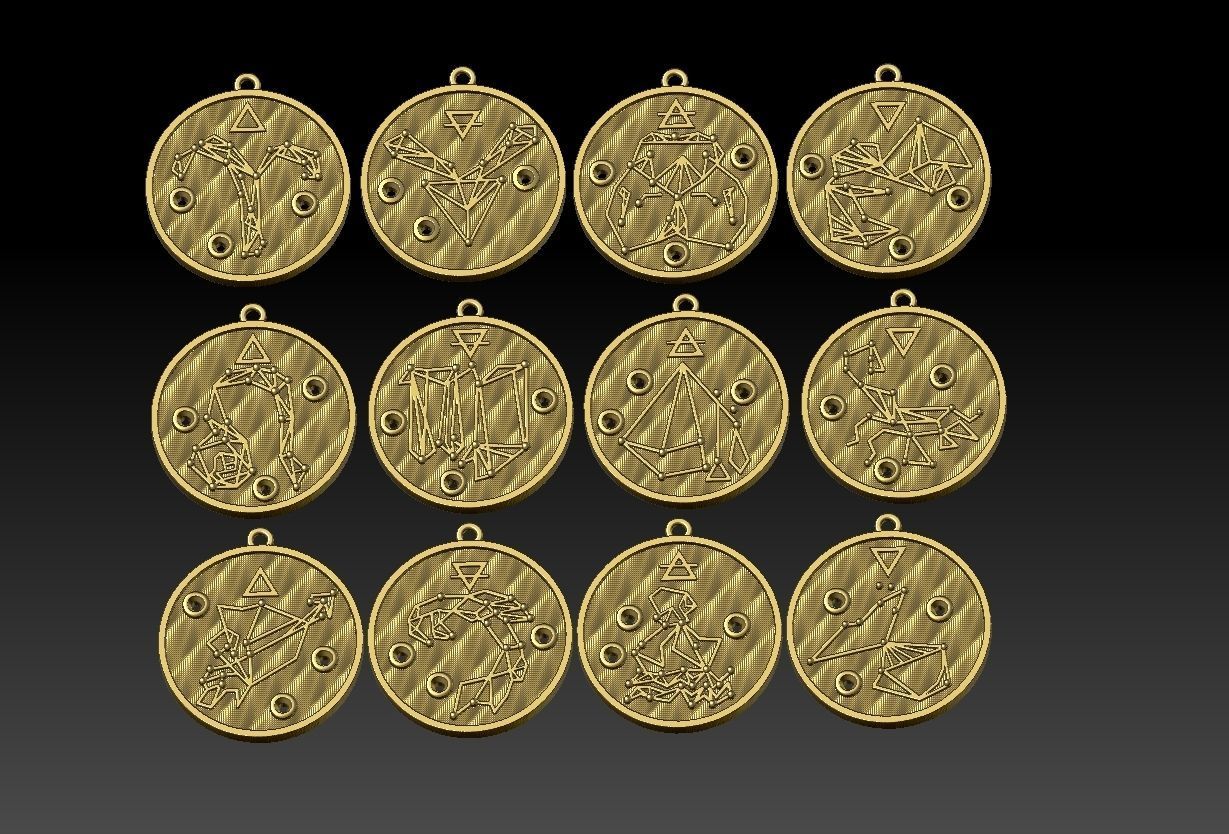 Zodiac Constellation  3D print model_14