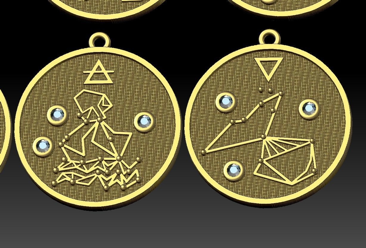 Zodiac Constellation  3D print model_13