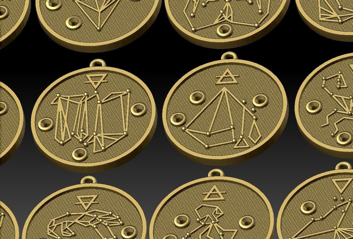 Zodiac Constellation  3D print model_15