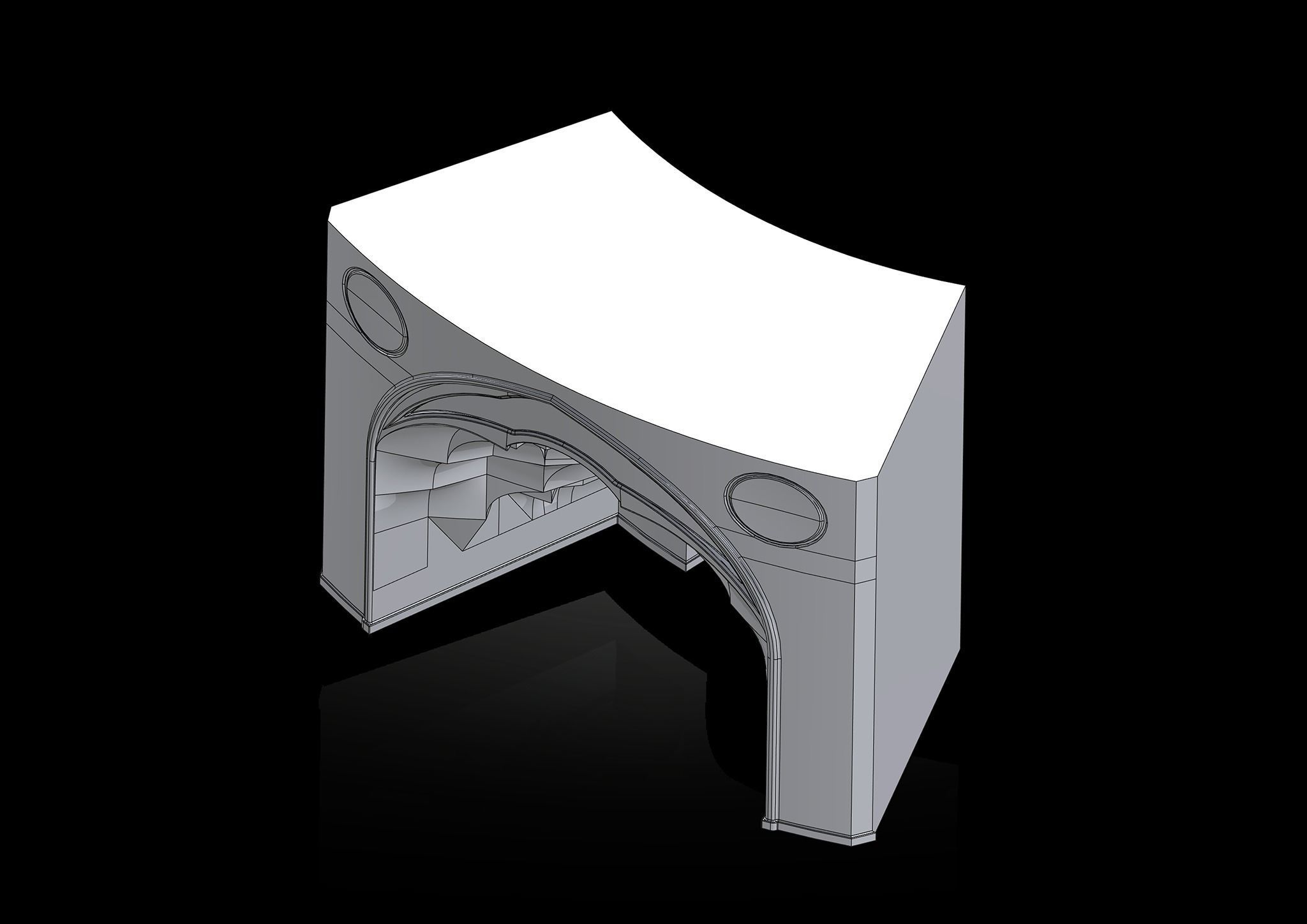 muqarnas round 3D model_6