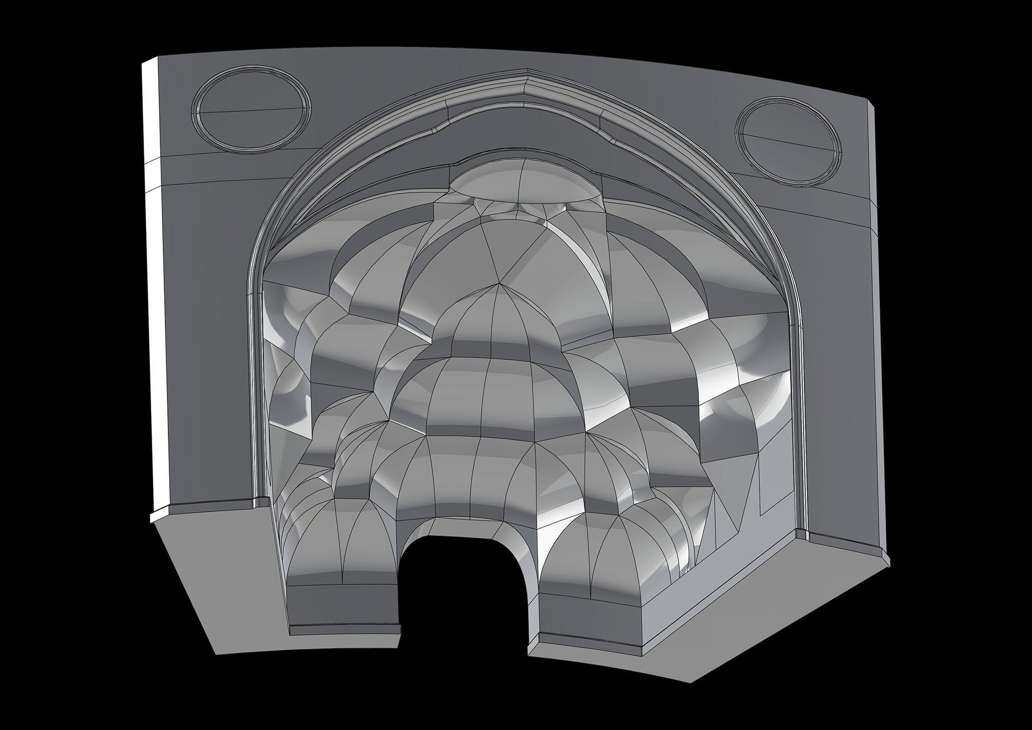 muqarnas round 3D model_5