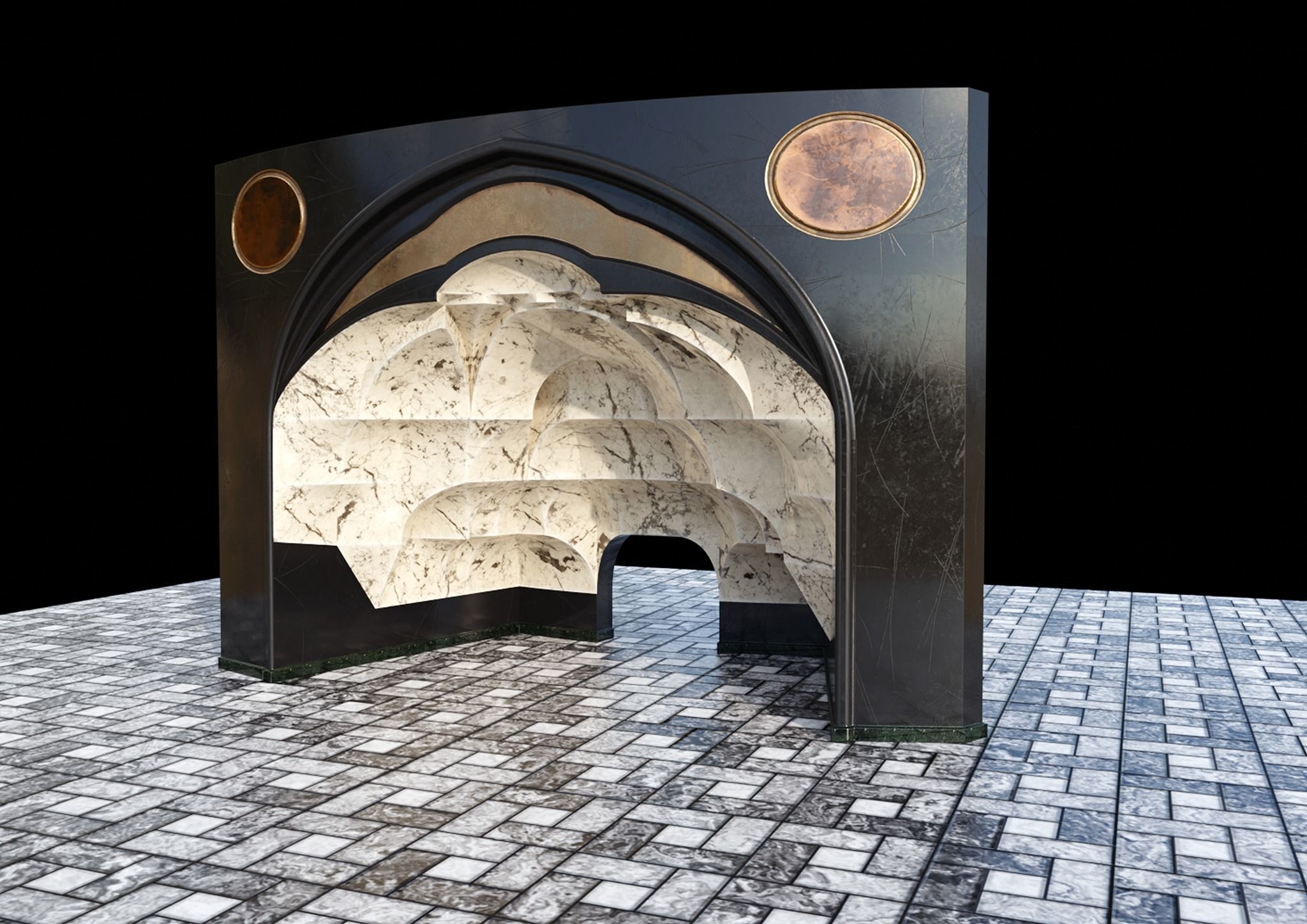 muqarnas round 3D model_1