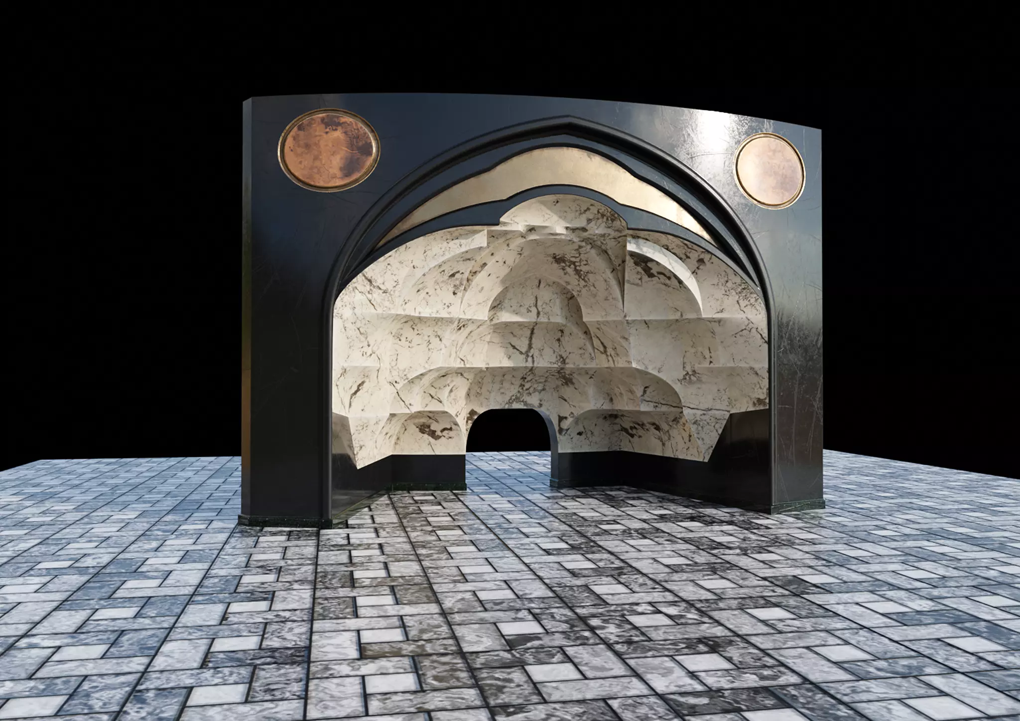 muqarnas round 3D model_0