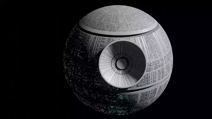 Death Star 3d model and laser canon