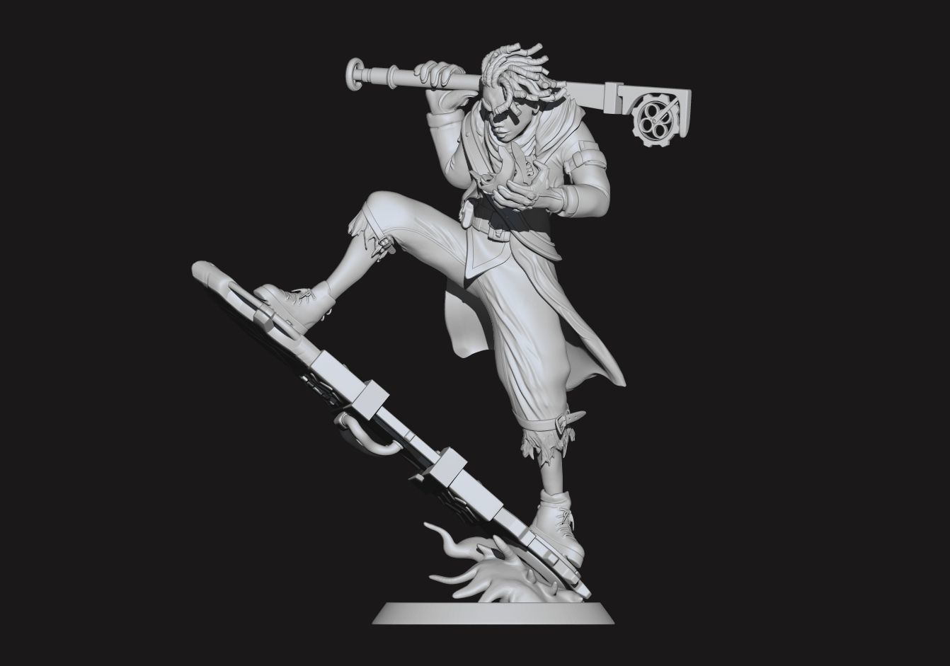 STL ekko firelight - Arcane League of legends 3D print model_3