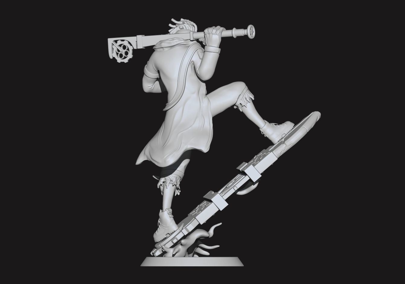 STL ekko firelight - Arcane League of legends 3D print model_5