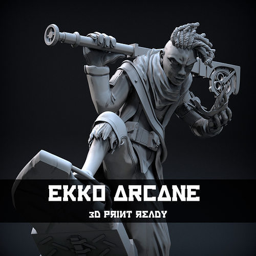 STL ekko firelight - Arcane League of legends 3D print model