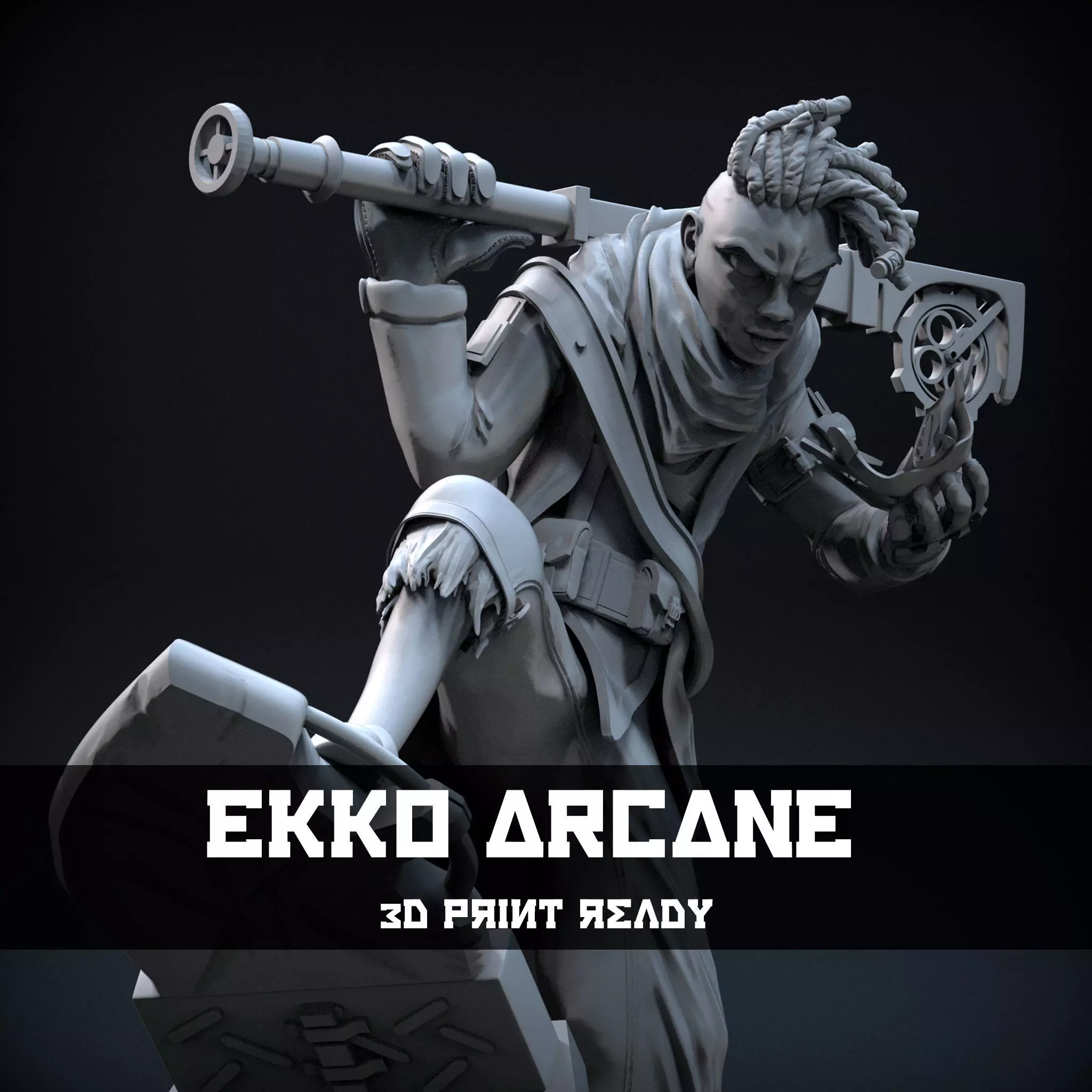 STL ekko firelight - Arcane League of legends 3D print model_0