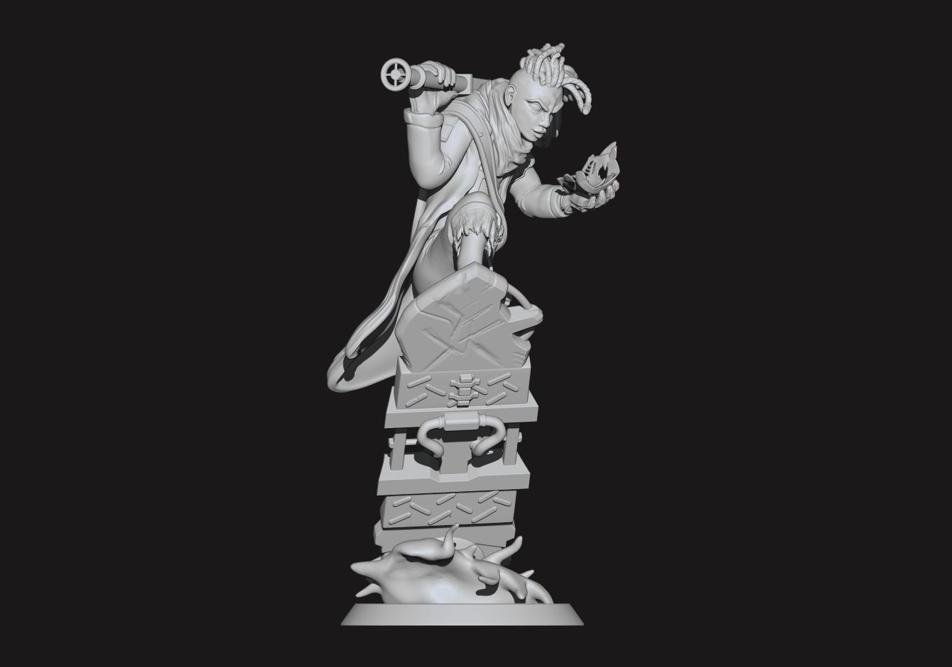STL ekko firelight - Arcane League of legends 3D print model_4