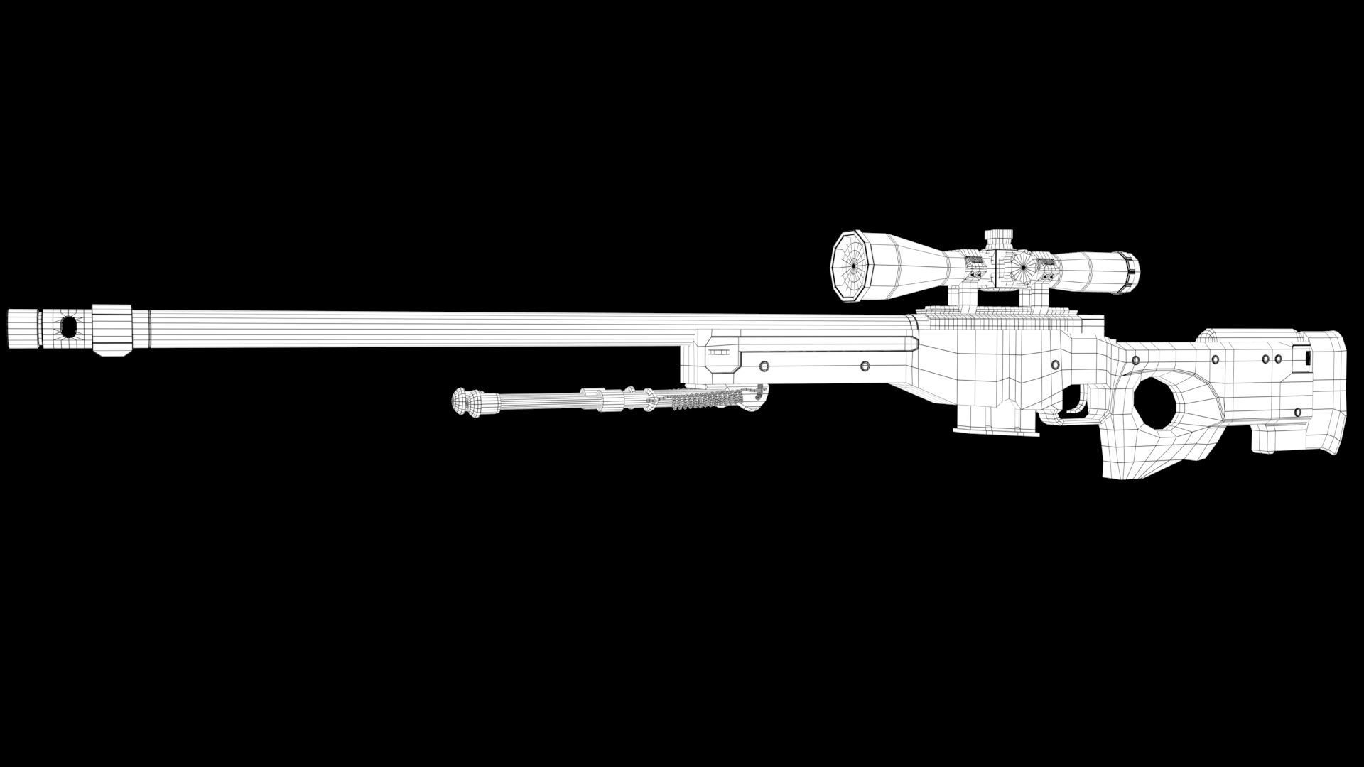 3D model CSGO AWP sniper rifle VR / AR / low-poly | CGTrader