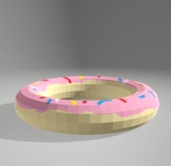 homer simpsons donut  3D model_1