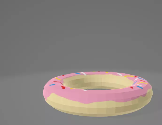 homer simpsons donut  3D model_0