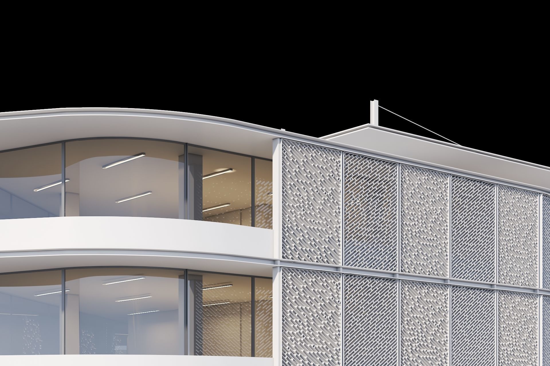 Apartments Building 3D model_7