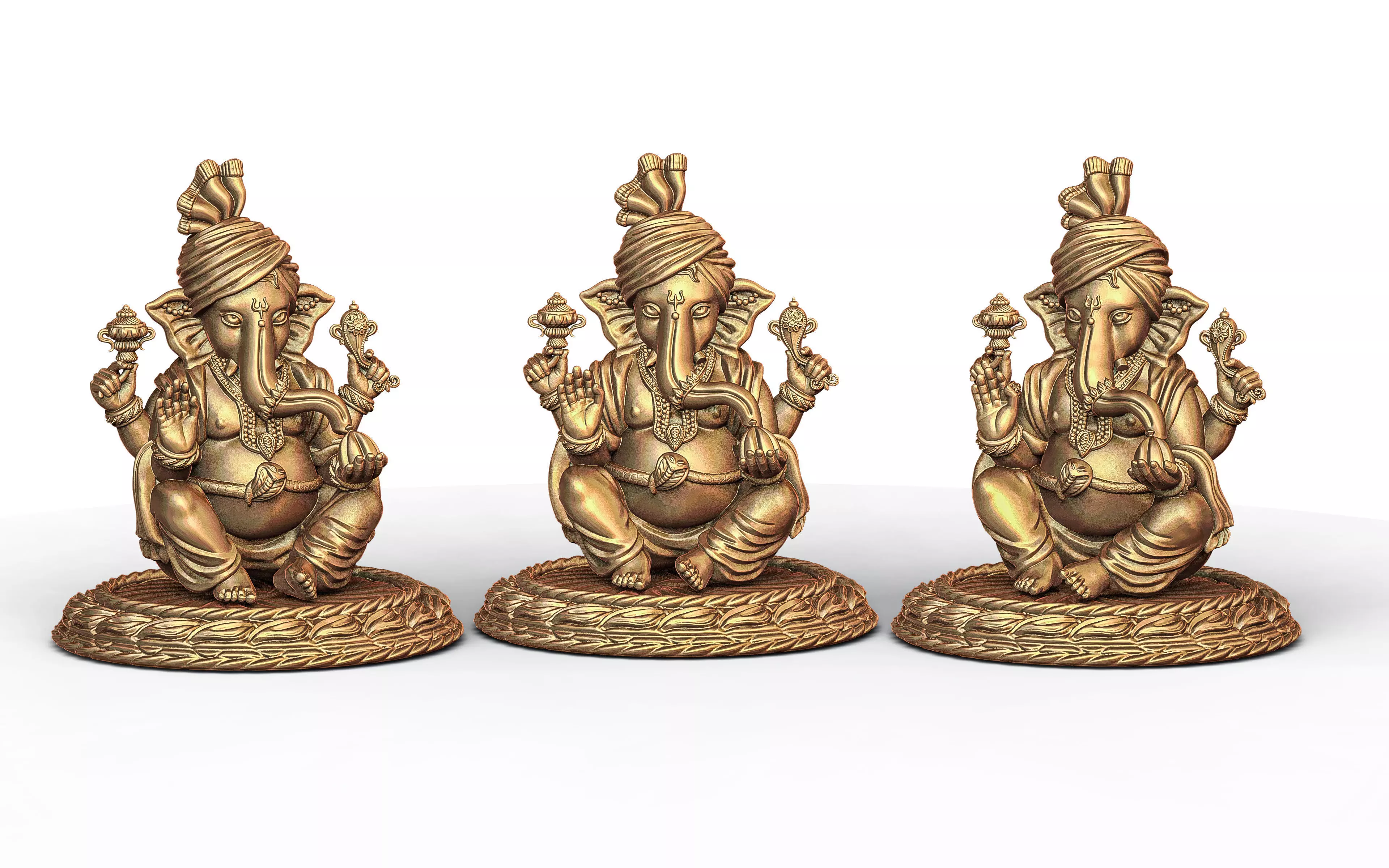 Ganesh Ji Lotus 3D  Model 07 3D print model_0