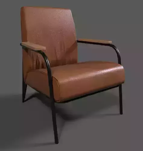 Lowpoly Leather Sofa for Games or AR or VR