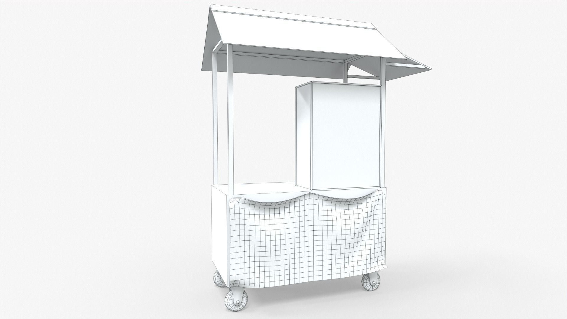 Burger Stall Low-poly 3D model_10