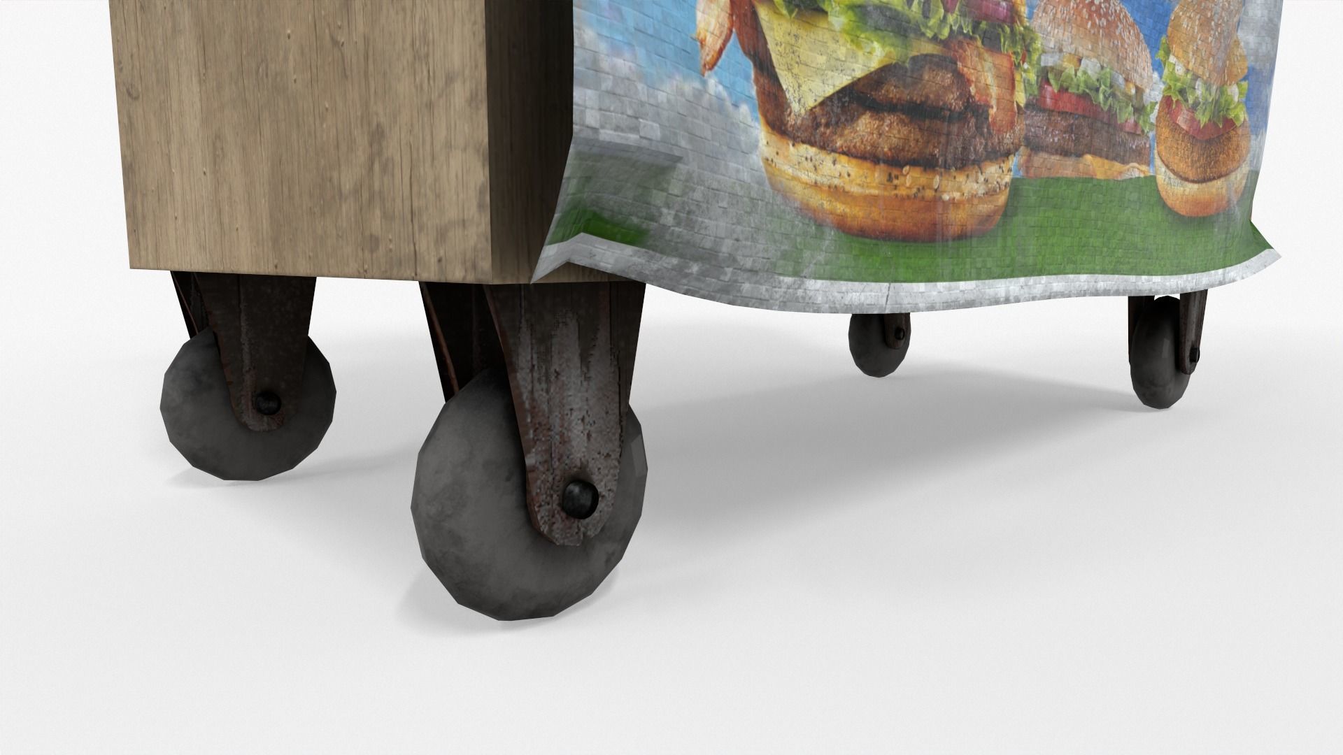 Burger Stall Low-poly 3D model_6