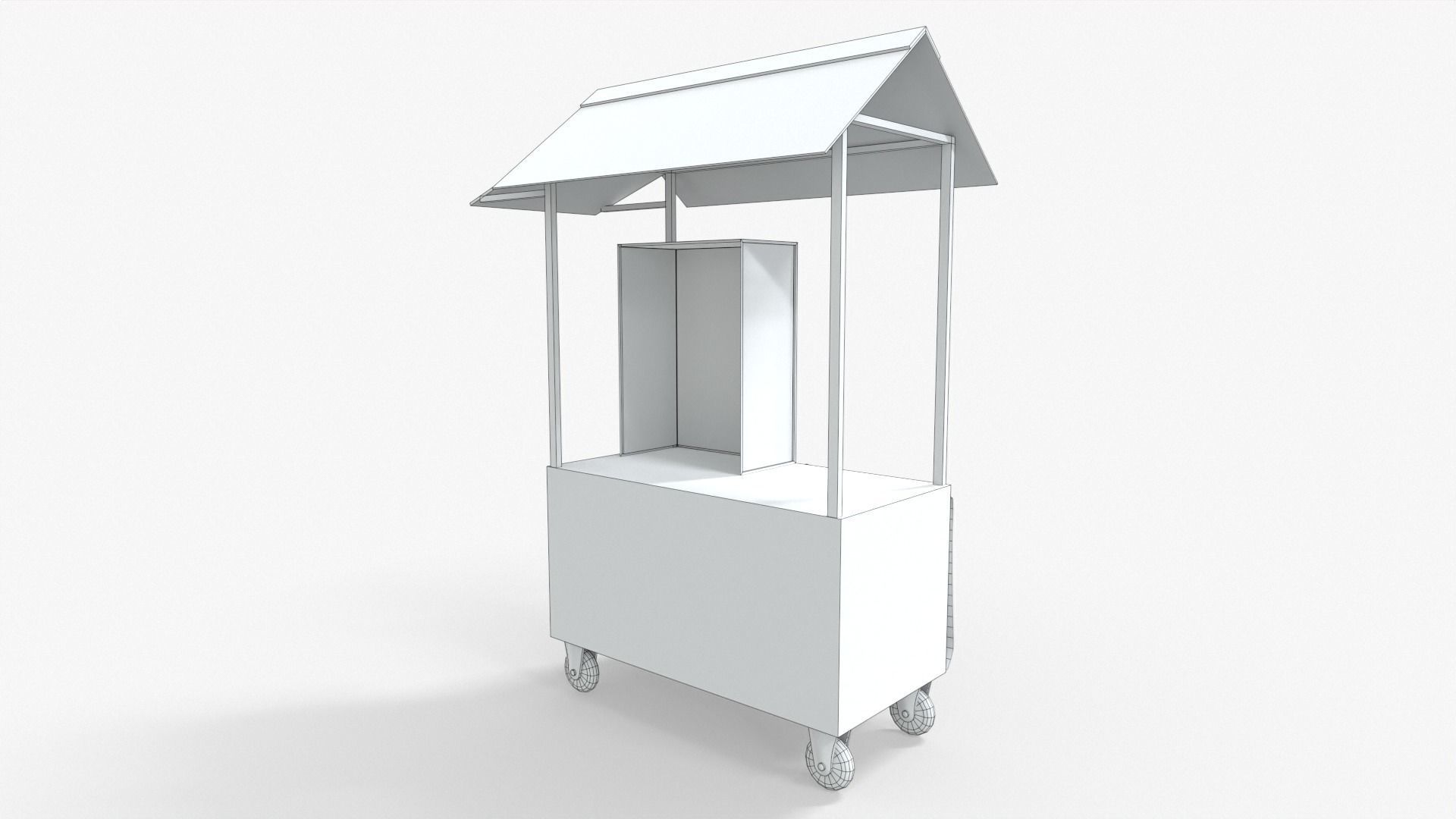 Burger Stall Low-poly 3D model_8