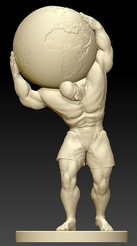 A LIFTING UP EARTH MAN 3D print model