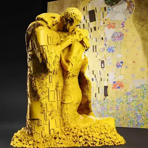 Klimt The kiss  3d printable stl