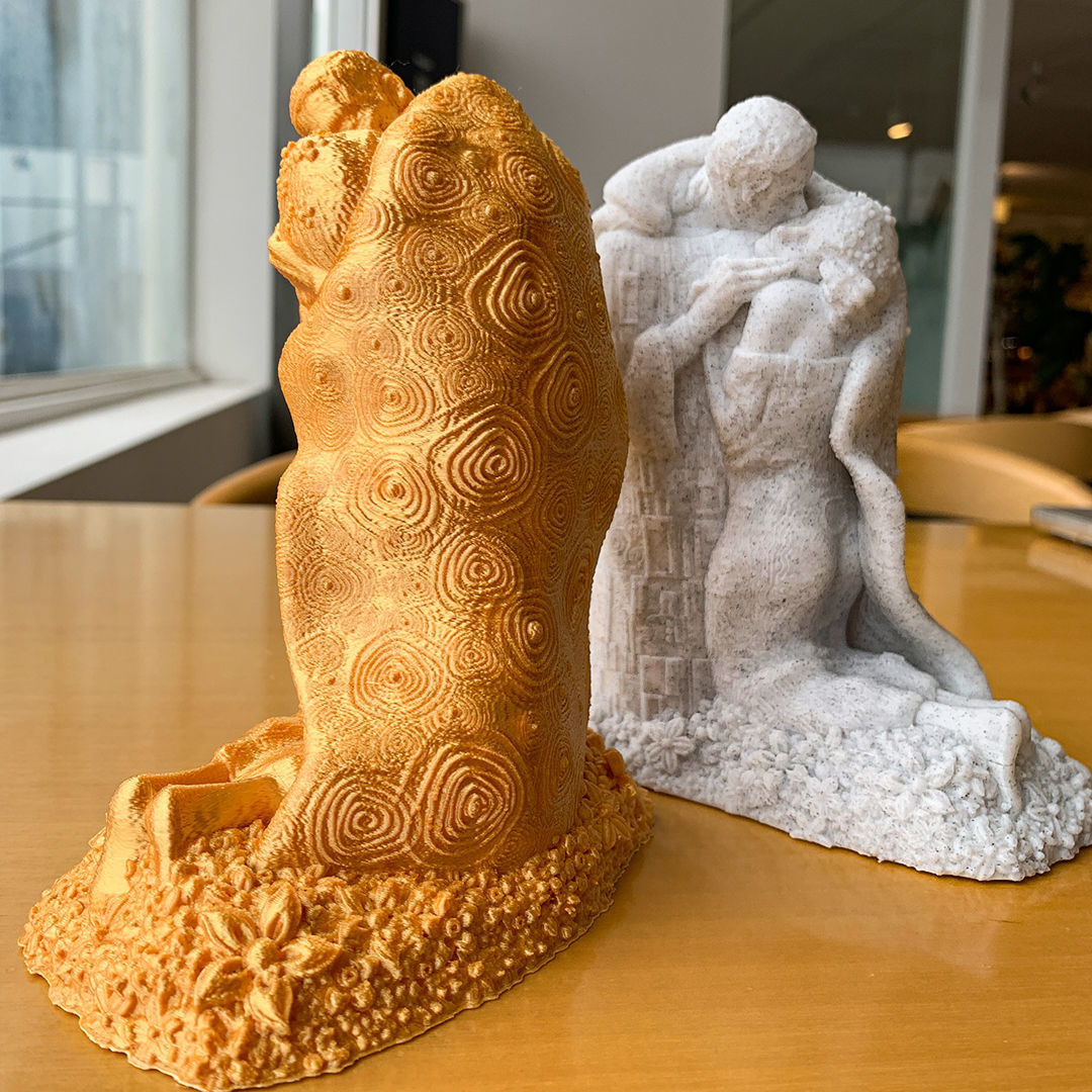 Klimt The kiss  3d printable stl 3D print model_3