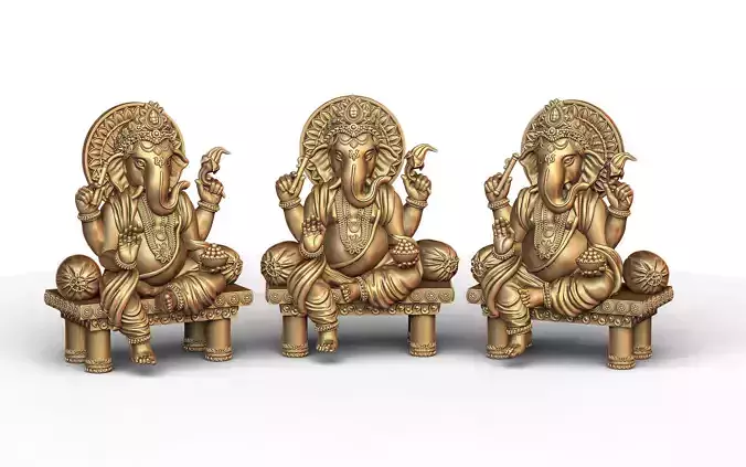 Ganesh Ji Lotus 3D  Model 10 3D print model