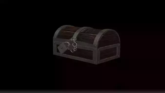 Treasure Chest Box 1 Low-poly 3D model