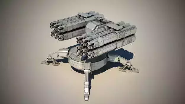 Spider auto turret 3D model