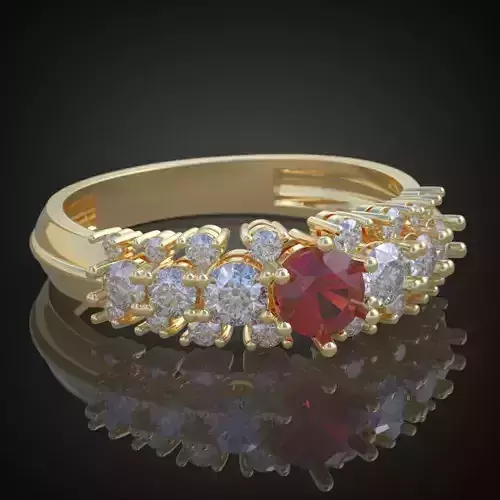Ring 3D model 0075 printable model8 3D print model